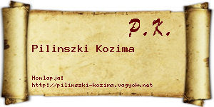 Pilinszki Kozima névjegykártya